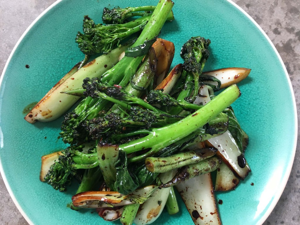 Greens with garlic and soy 3